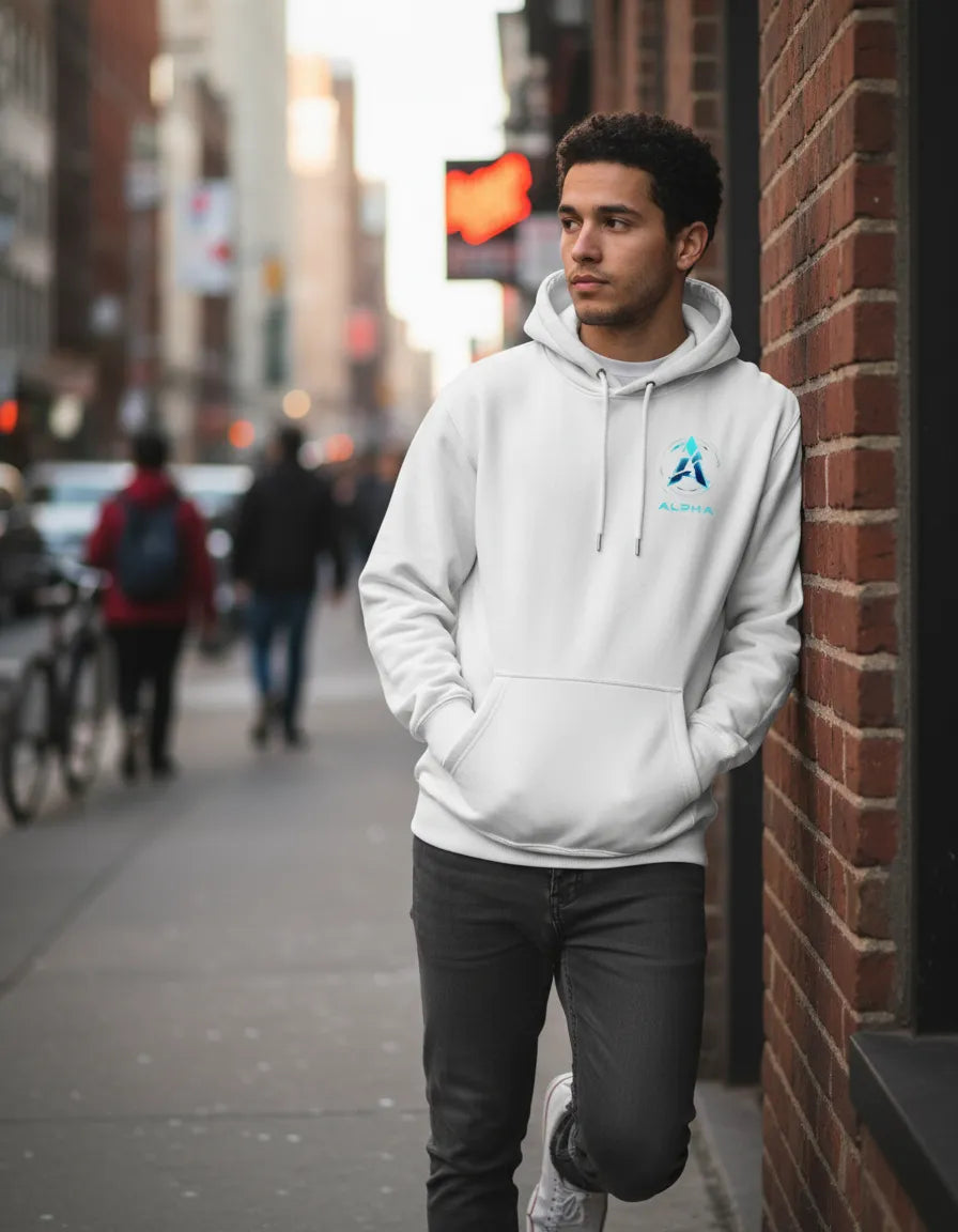 "TheAlpha" ZipperHoodie  ! UrbanVault Black