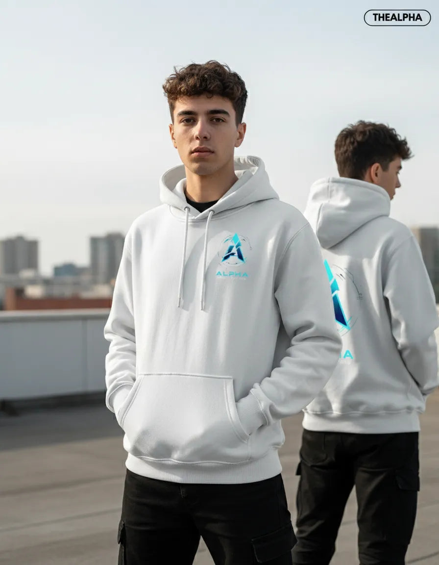 "TheAlpha" ZipperHoodie  ! UrbanVault Black